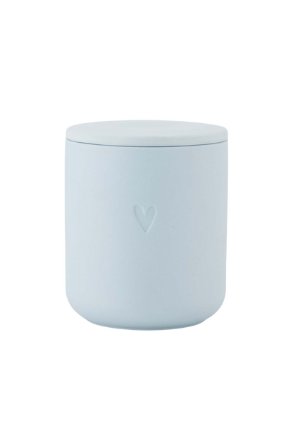Zusss | Geurkaars keramiek hartje blauw