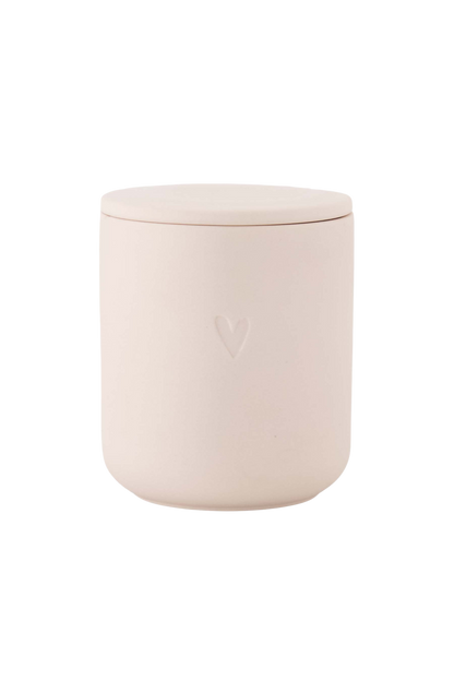 Zusss | Geurkaars keramiek hartje lichtroze