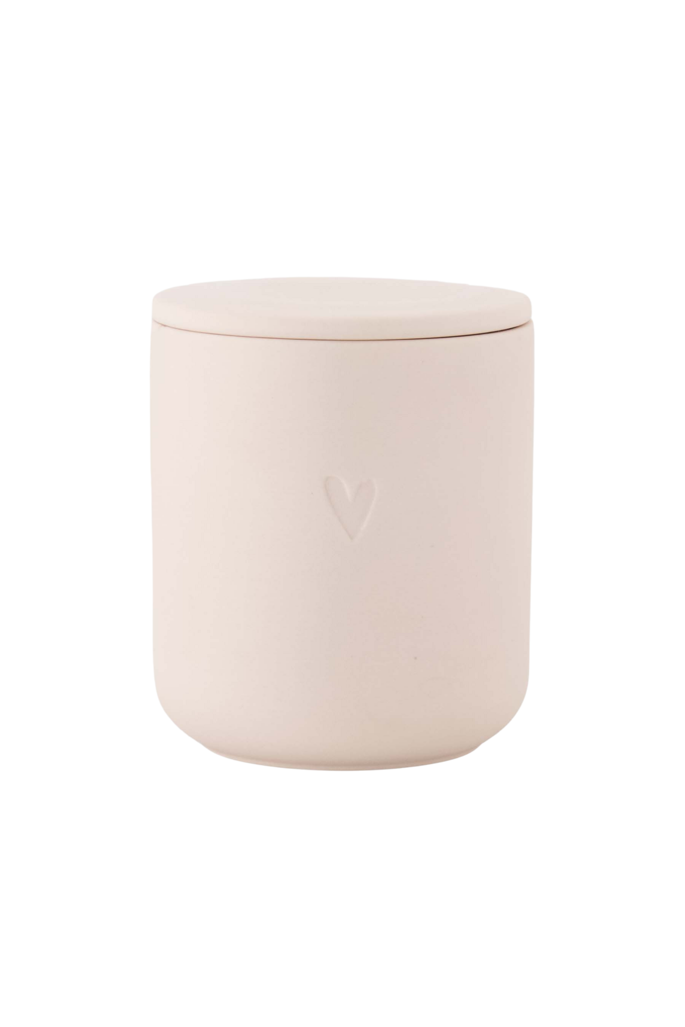 Zusss | Geurkaars keramiek hartje lichtroze