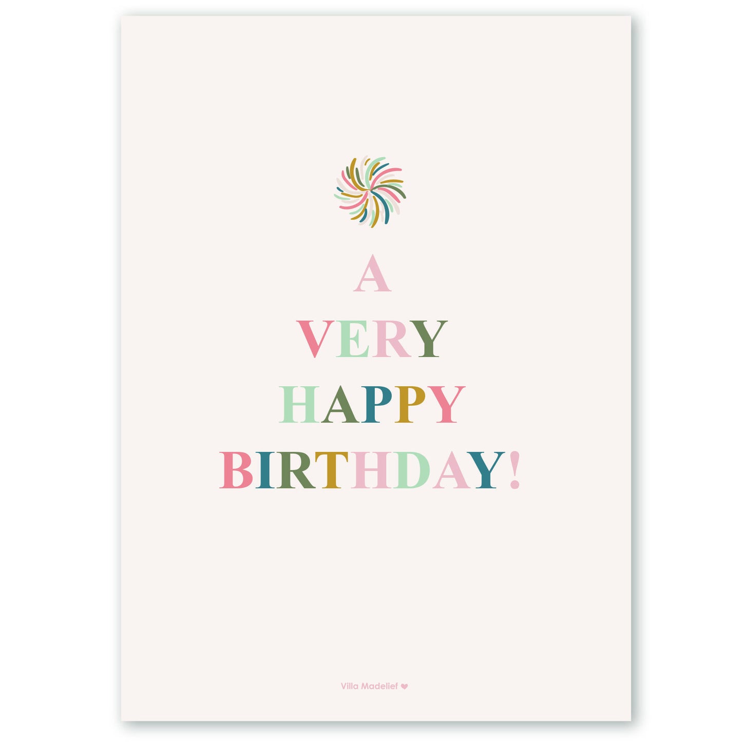 Villa Madelief | Kaart happy birthday