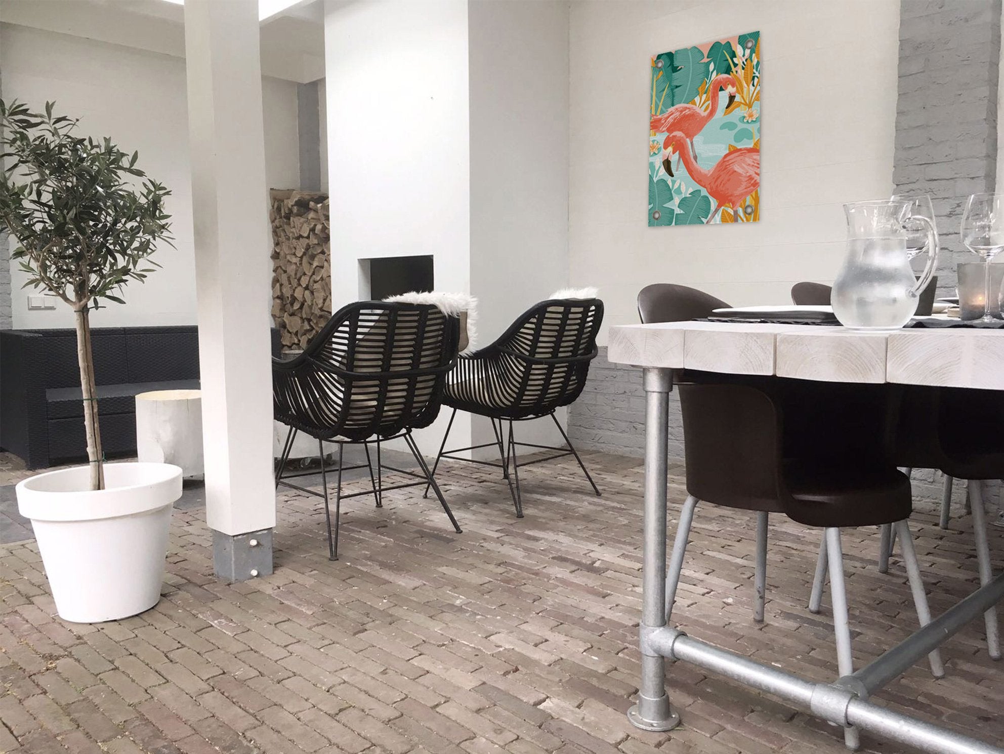 VM | Gartenposter Flamingo
