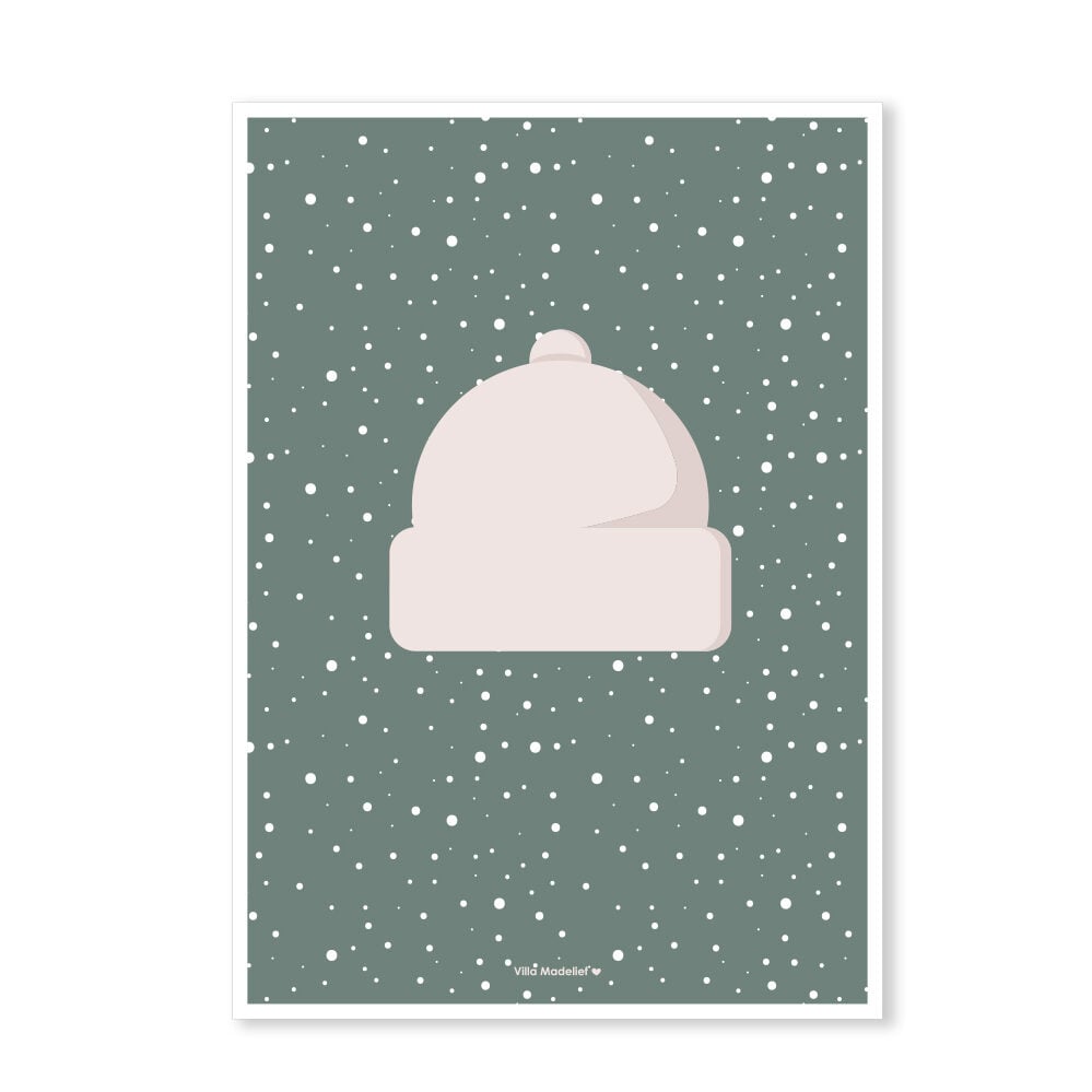 Villa Madelief | Kerstkaart groene muts