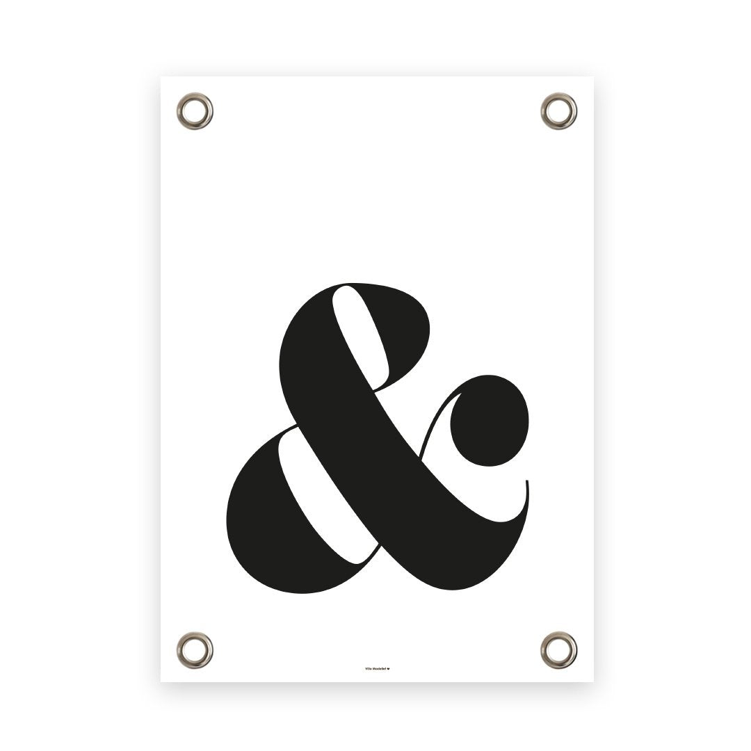 VM | Gartenposter &amp; Schild weiß/schwarz