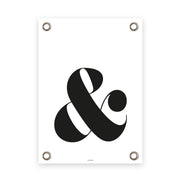 VM | Gartenposter &amp; Schild weiß/schwarz