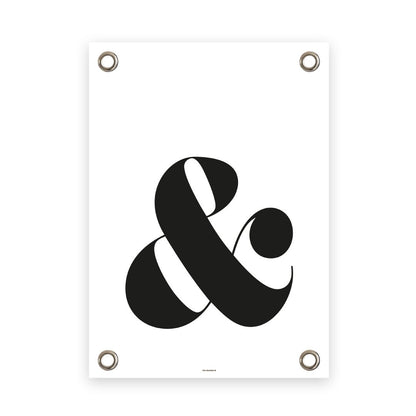 VM | Gartenposter &amp; Schild weiß/schwarz