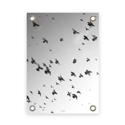 VM | Gartenposter Vögel schwarz-weiß neu