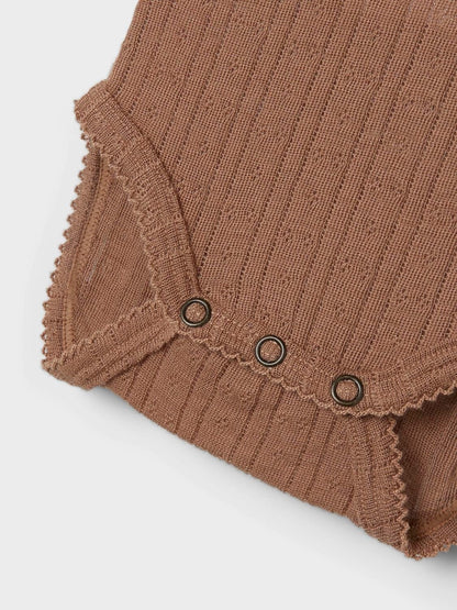 Lil Atelier | Wollen romper Naima beaver fur