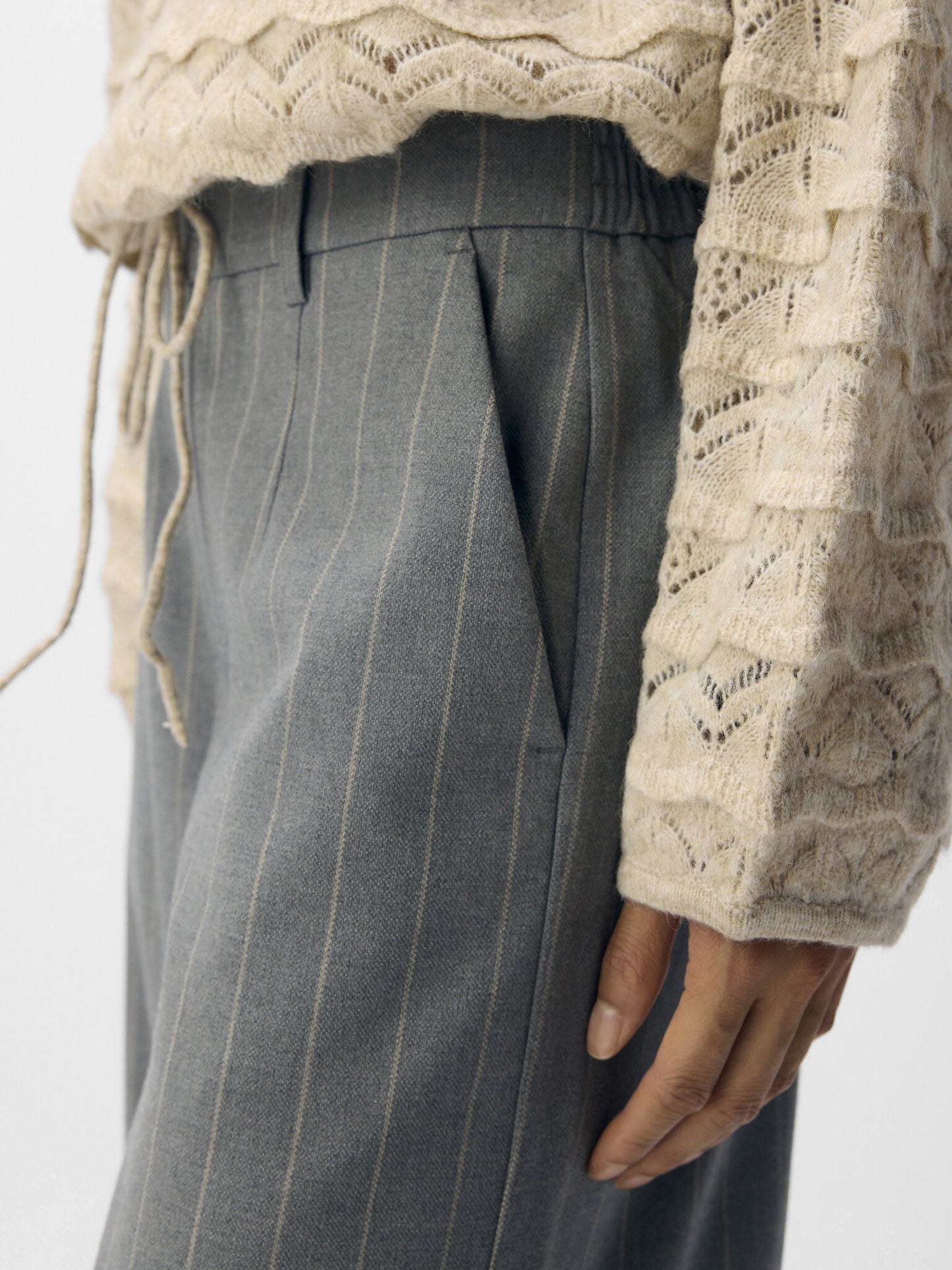 Object | Pantalon Lisa wide medium grey/humus