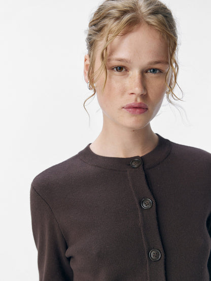 Objekt | Cardigan Ester Seal Brown NOOS