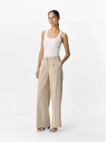 Object | Wijde pantalon Ivy beige