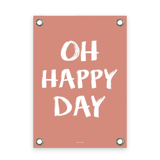 VM | Gartenposter Happy Day Terra White