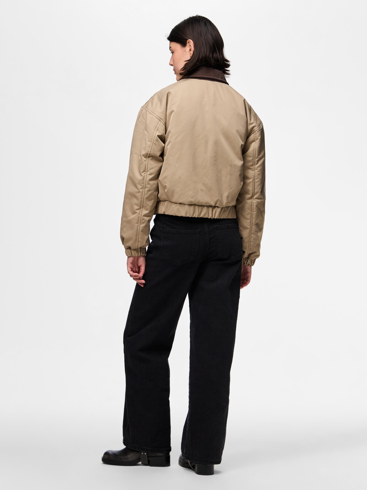 Pieces | Bomberjas Jorma greige/hot fudge