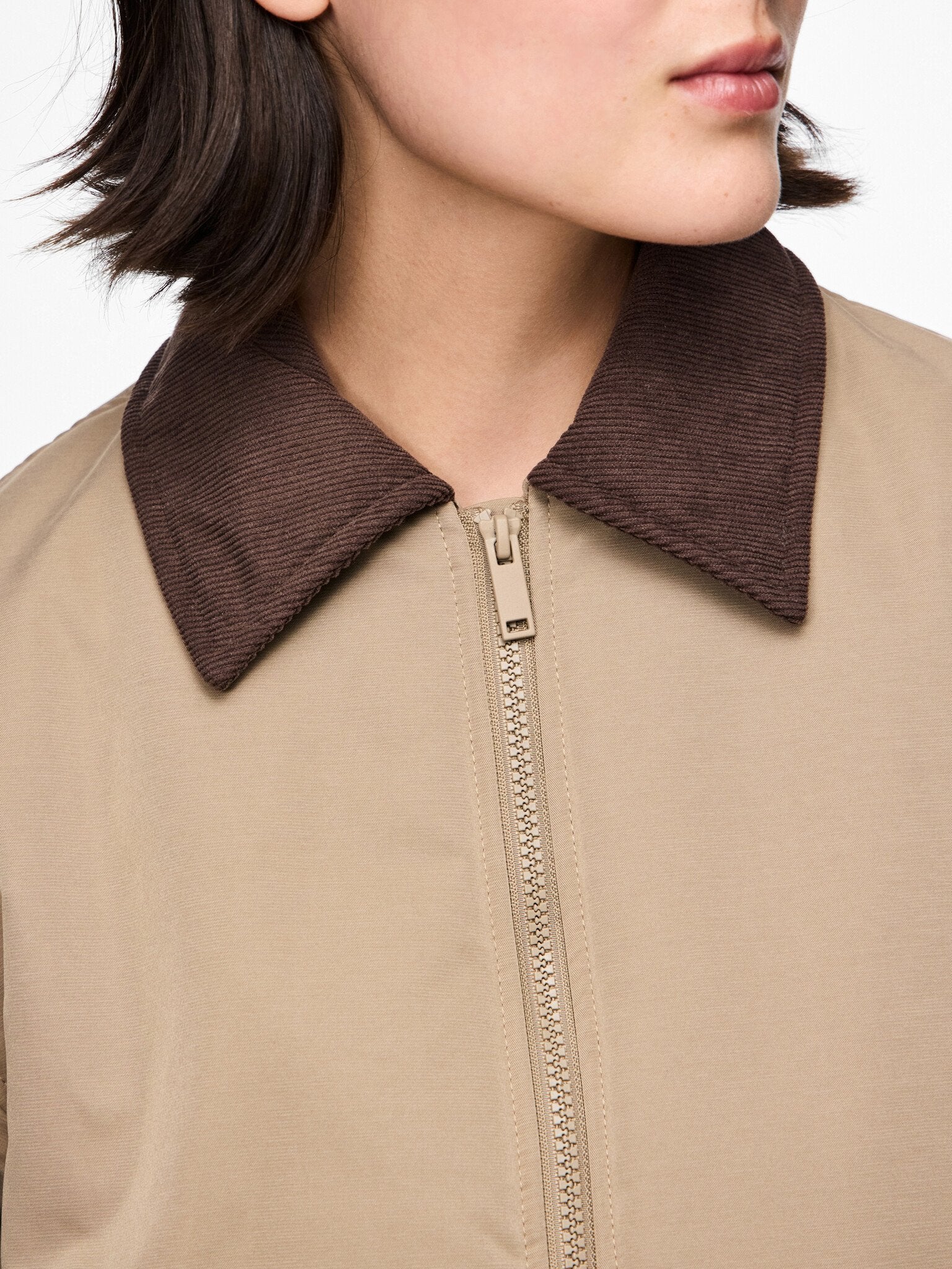 Pieces | Bomberjas Jorma greige/hot fudge