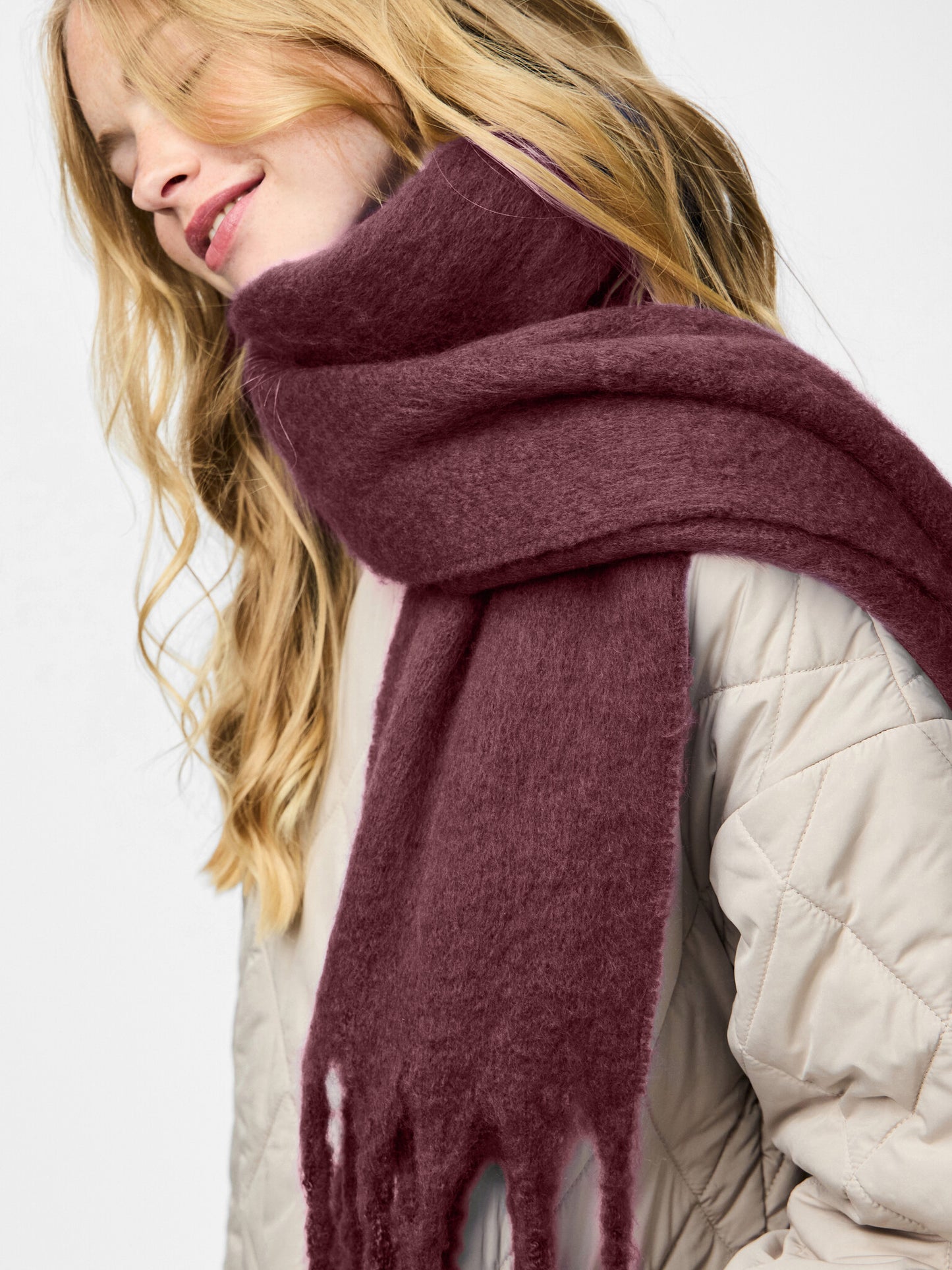 Pieces | Sjaal Nikita tawny port NOOS