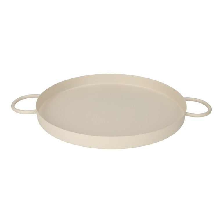 Jens | Metalltablett beige 48 cm