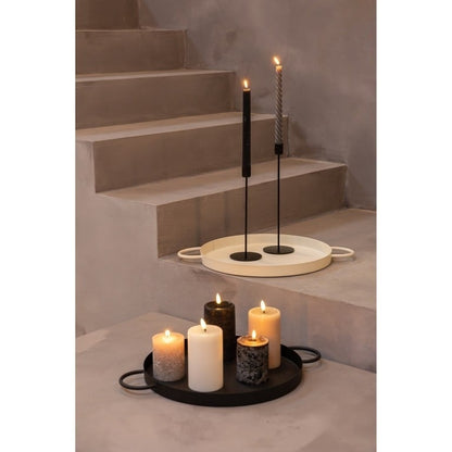 Jens | Metalltablett beige 48 cm