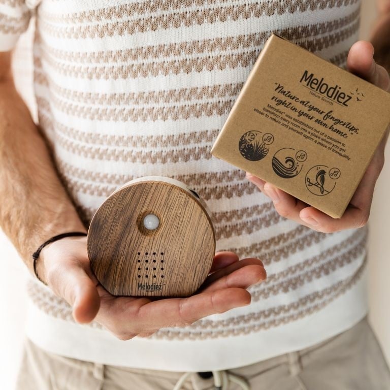 Melodiez | Klangbox mit Naturgeräuschen, dunkles Holz