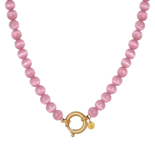 Label Kiki | Ketting Pink Snake gold