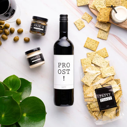 Flessenwerk | Rode wijn Proost!