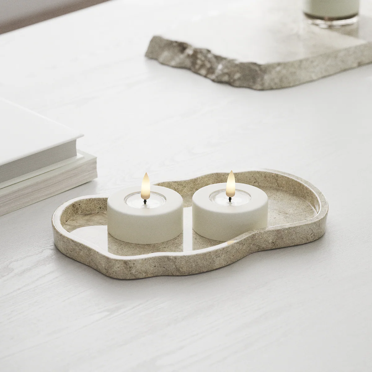 Deluxe Homeart | LED theelicht jumbo wit | 2stuks