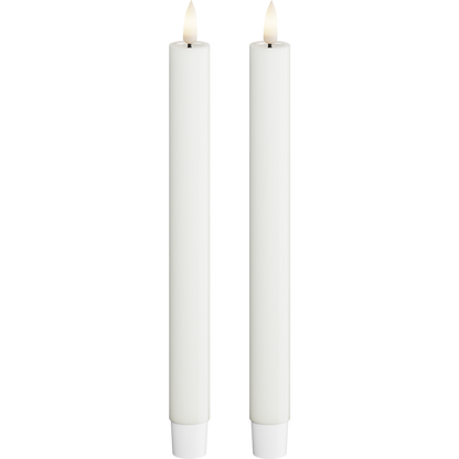 Deluxe Homeart | LED dinerkaars wit 24cm | 2stuks