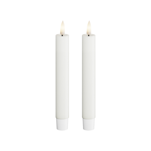 Deluxe Homeart | LED dinerkaars wit 15cm | 2 stuks