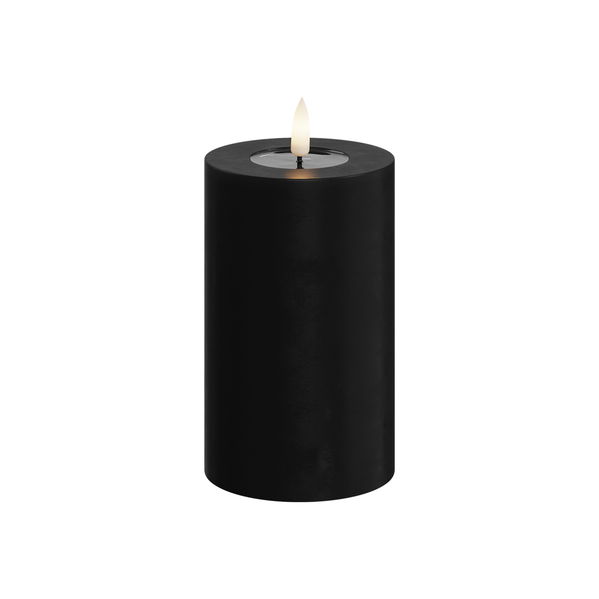 Deluxe Homeart | LED Kaars zwart 7.5x12.5cm