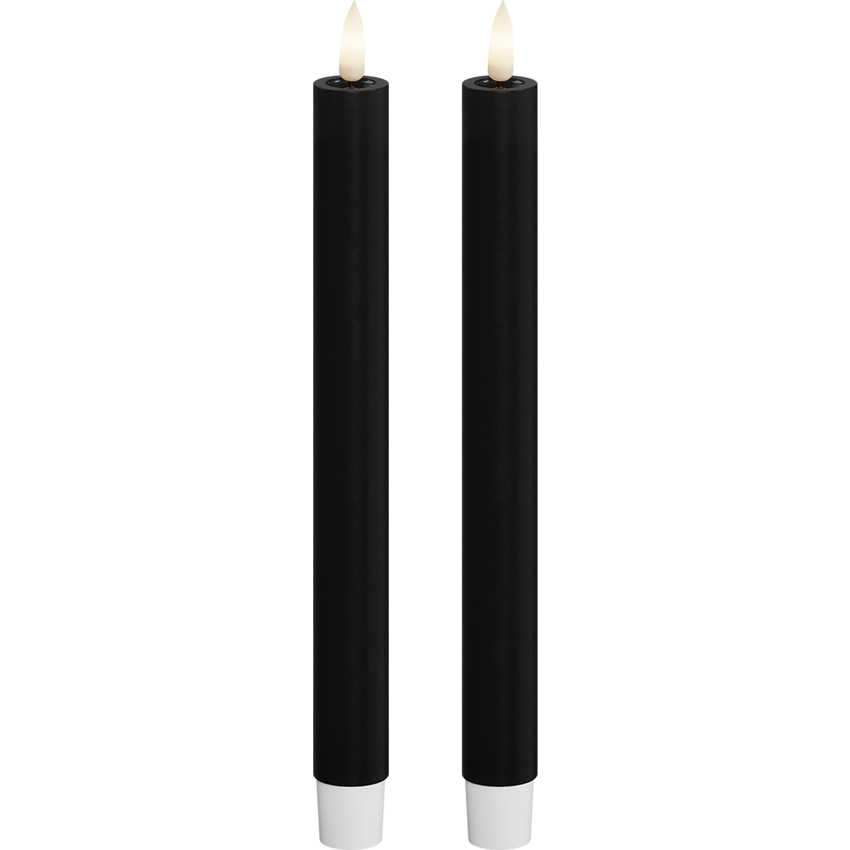 Deluxe Homeart | LED dinerkaars zwart 24cm | 2stuks