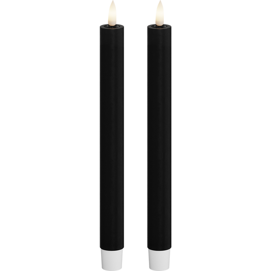 Deluxe Homeart | LED dinerkaars zwart 24cm | 2stuks