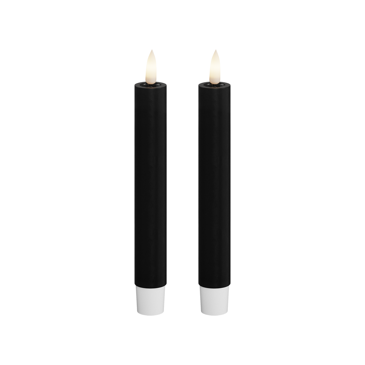 Deluxe Homeart | LED dinerkaars zwart 15cm | 2stuks