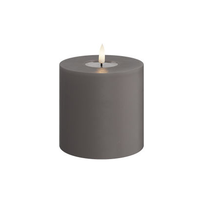 Deluxe Homeart | LED Kaars grijs 10x10cm