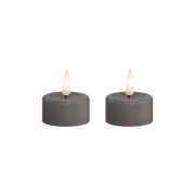 Deluxe Homeart | LED theelicht grijs | 2stuks