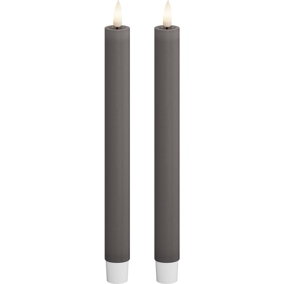 Deluxe Homeart | LED dinerkaars grijs 24cm | 2stuks