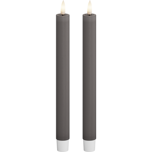 Deluxe Homeart | LED dinerkaars grijs 24cm | 2stuks