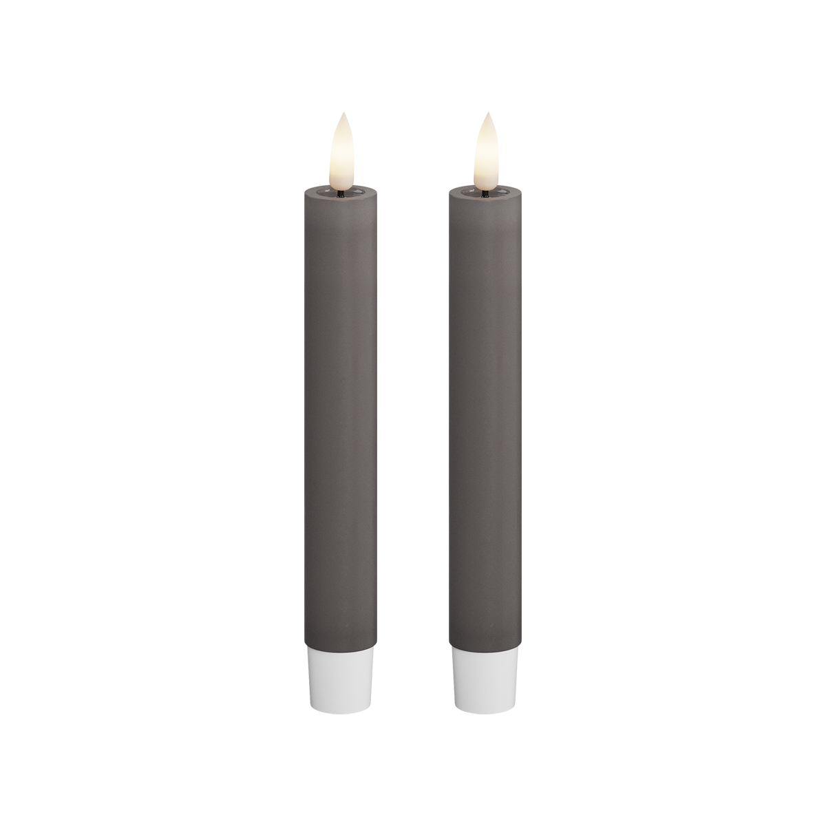 Deluxe Homeart | LED dinerkaars grijs 15cm | 2stuks
