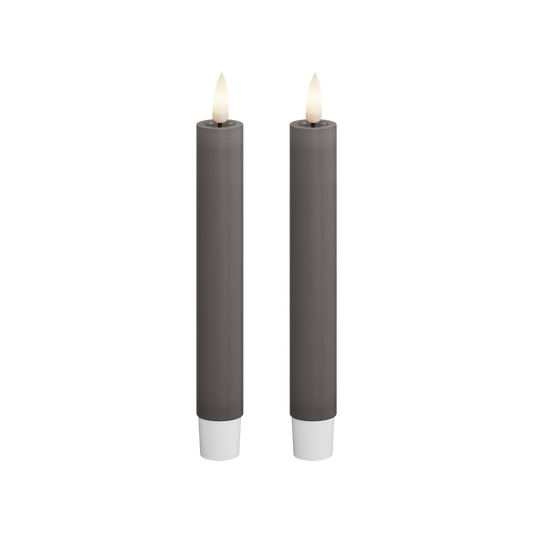 Deluxe Homeart | LED dinerkaars grijs 15cm | 2stuks