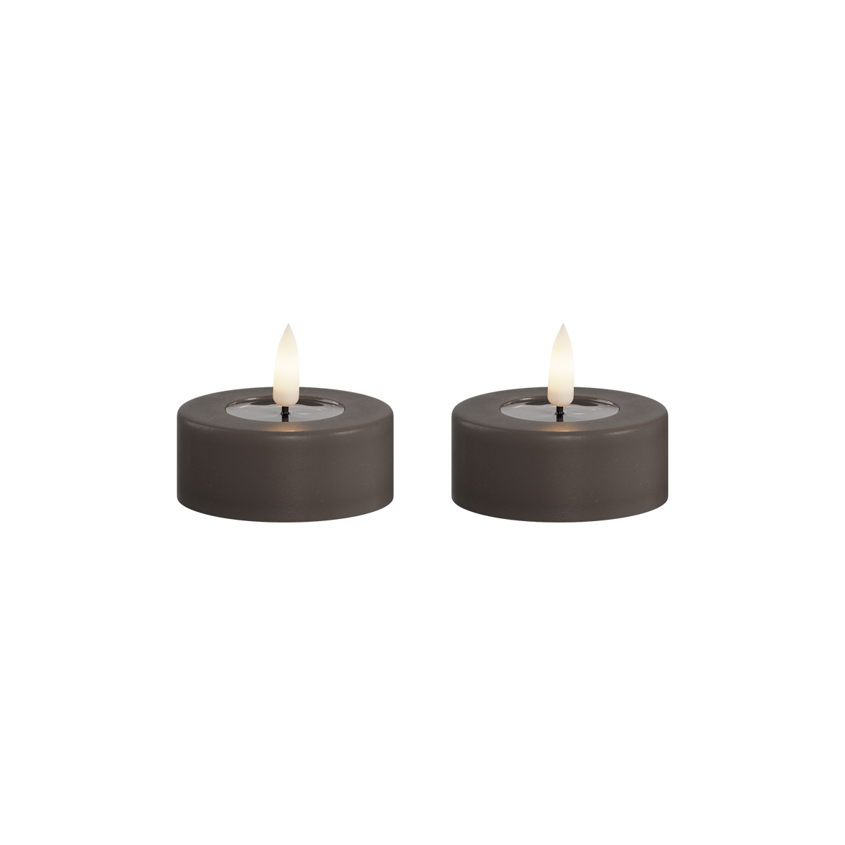 Deluxe Homeart | LED theelicht jumbo mokka | 2stuks