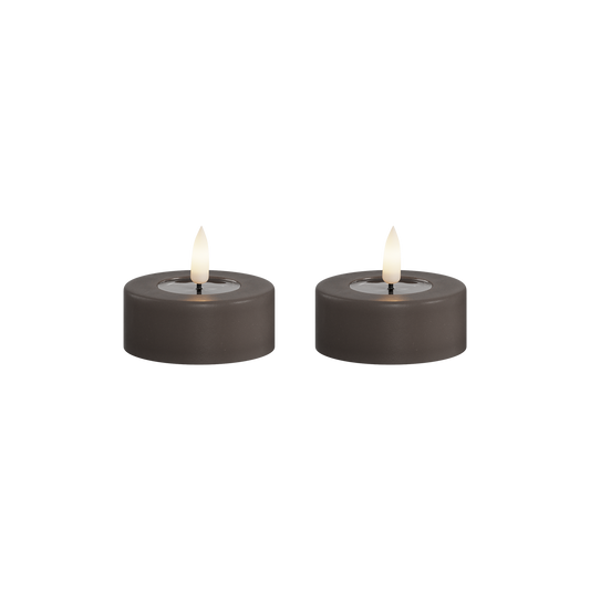Deluxe Homeart | LED theelicht jumbo mokka | 2stuks