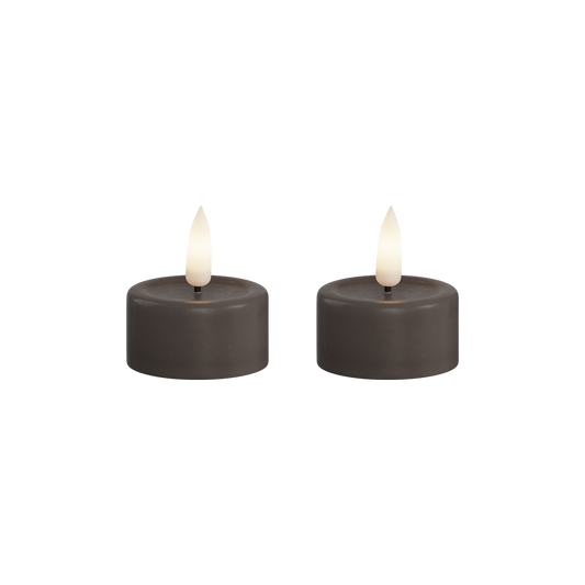 Deluxe Homeart | LED theelicht mokka | 2stuks