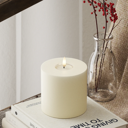Deluxe Homeart | LED Kaars creme 10x10cm
