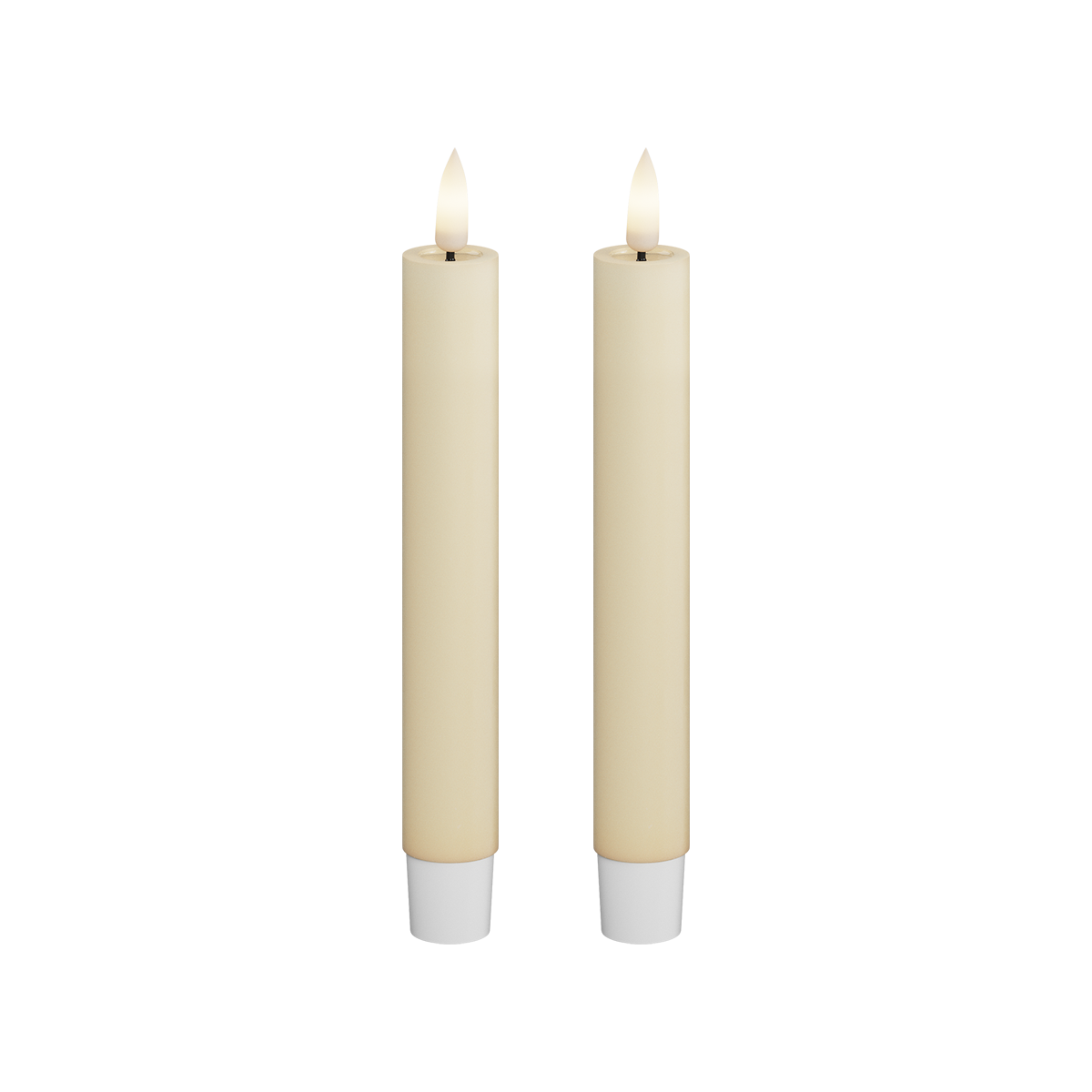 Deluxe Homeart | LED dinerkaars creme 15cm | 2stuks