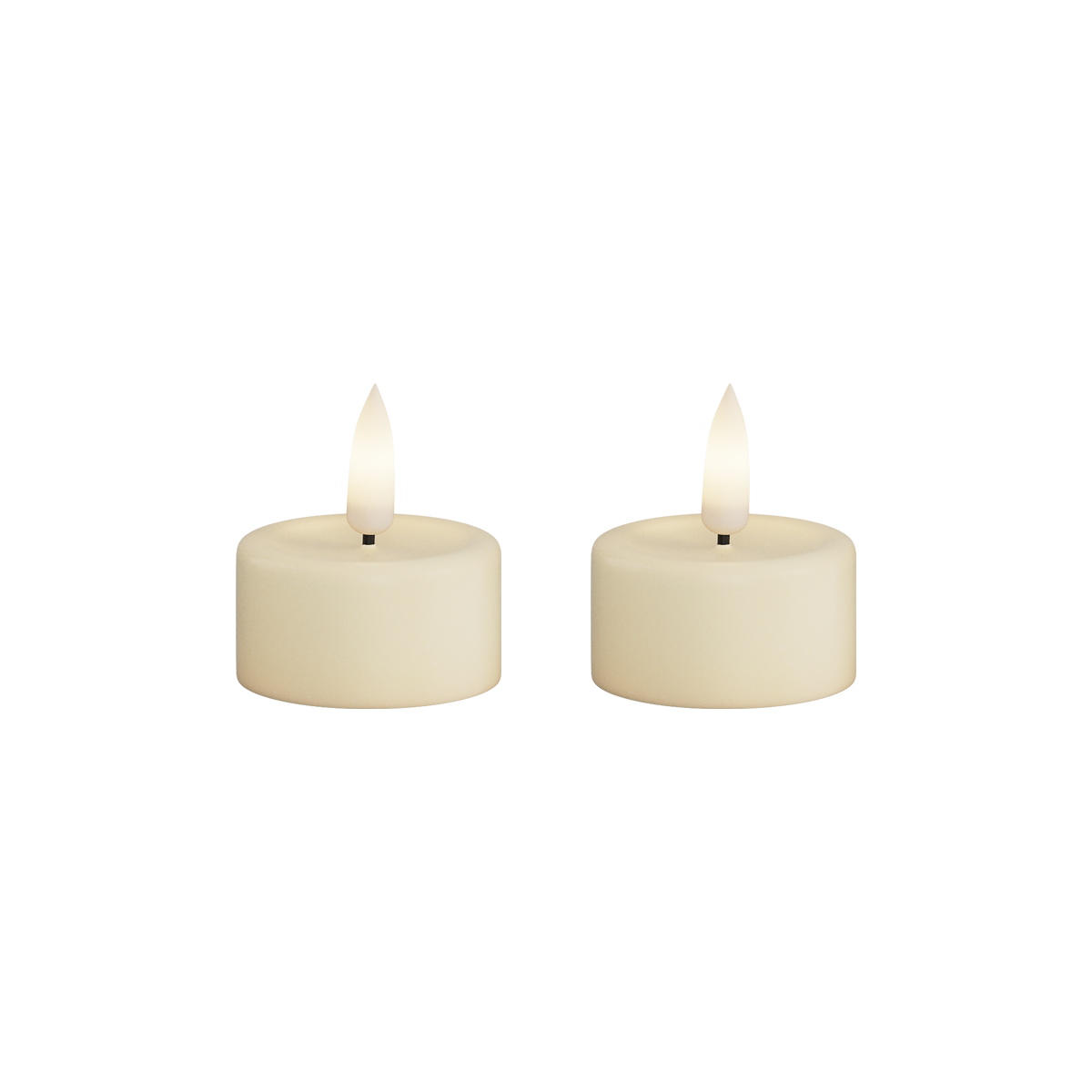 Deluxe Homeart | LED theelicht creme | 2stuks