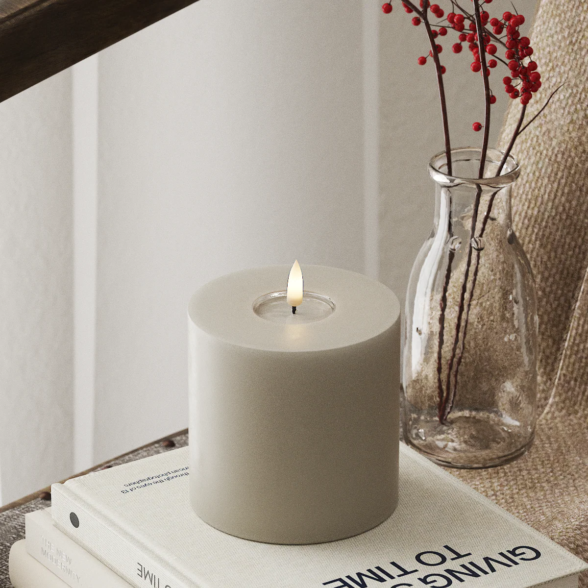 Deluxe Homeart | LED Kaars sand 10x10cm