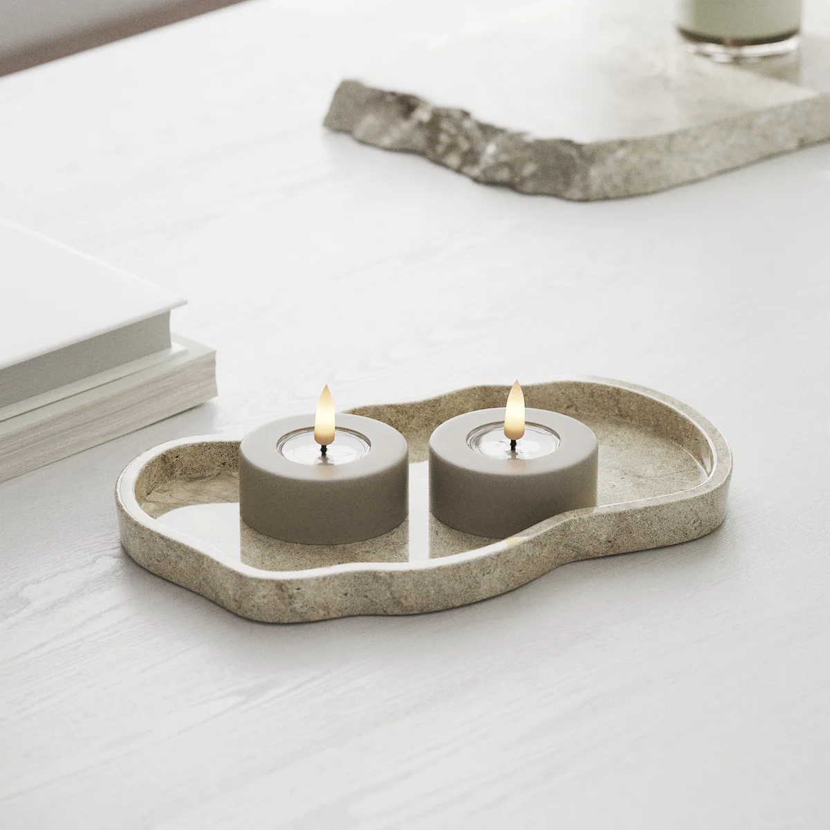 Deluxe Homeart | LED theelicht jumbo sand | 2stuks