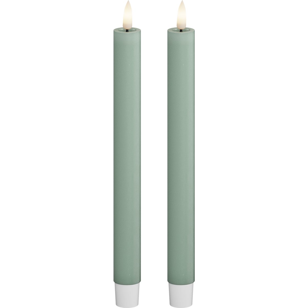 Deluxe Homeart | LED dinerkaars saliegroen 24cm | 2stuks