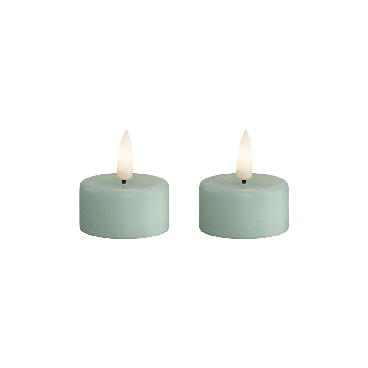 Deluxe Homeart | LED theelicht saliegroen | 2stuks