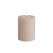 Deluxe Homeart | LED Kaars taupe/roze 7.5x10cm