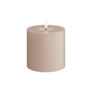 Deluxe Homeart | LED Kaars taupe/roze 10x10cm