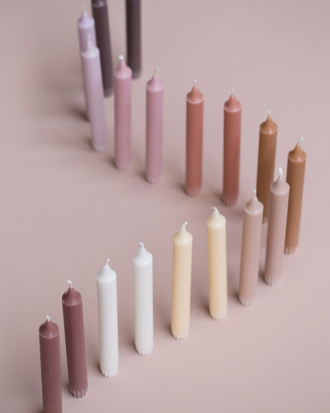 Rustiklys | Tafelkerze 18 cm Muskatnuss