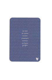 Zusss | Kaart liefste papa blauw ronde hoeken